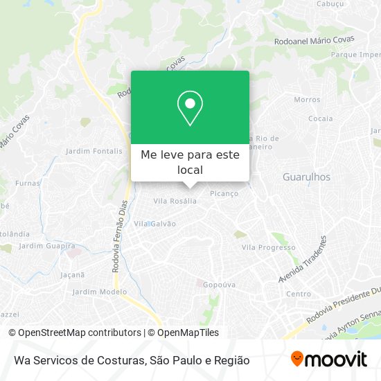 Wa Servicos de Costuras mapa