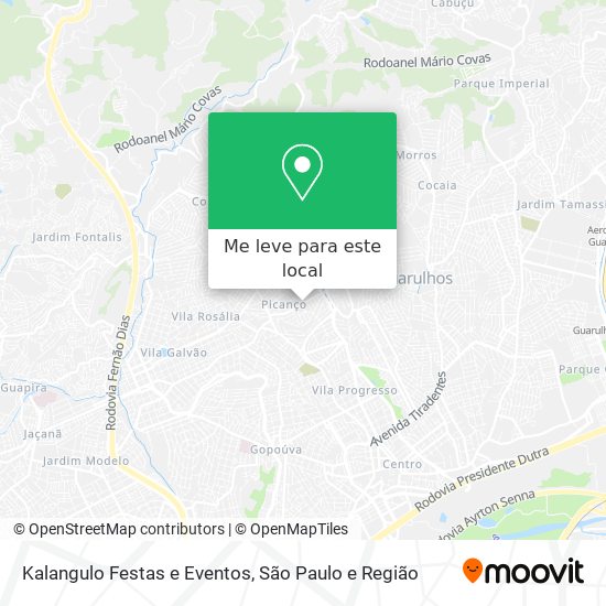 Kalangulo Festas e Eventos mapa