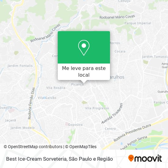 Best Ice-Cream Sorveteria mapa