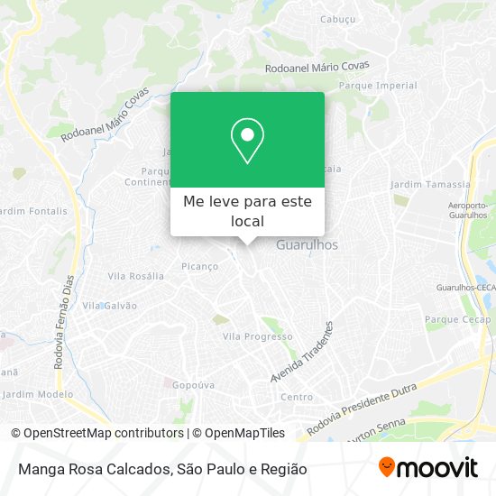 Manga Rosa Calcados mapa