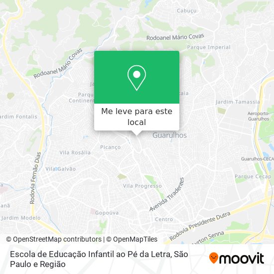Escola de Educação Infantil ao Pé da Letra mapa