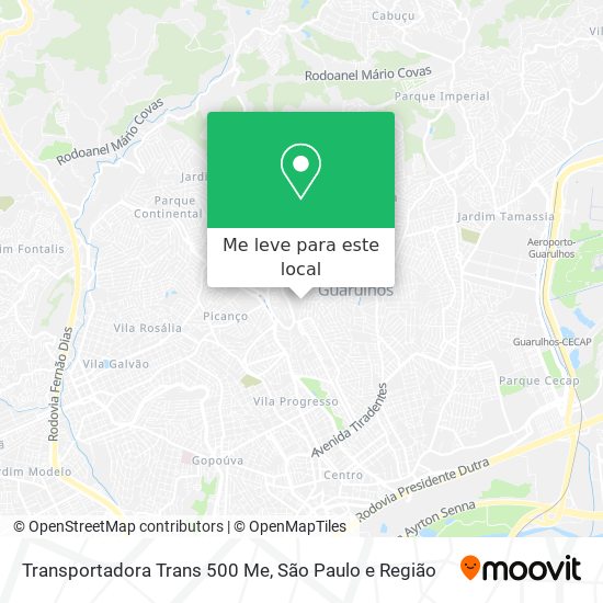 Transportadora Trans 500 Me mapa