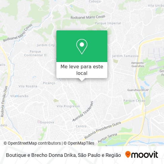 Boutique e Brecho Donna Drika mapa
