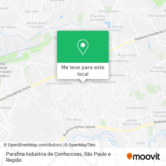 Parafina Industria de Confeccoes mapa