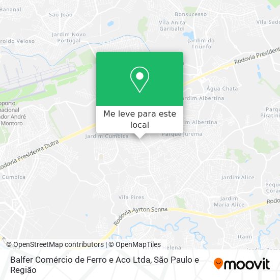 Balfer Comércio de Ferro e Aco Ltda mapa