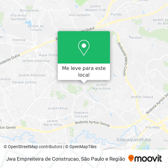 Jwa Empreiteira de Construcao mapa