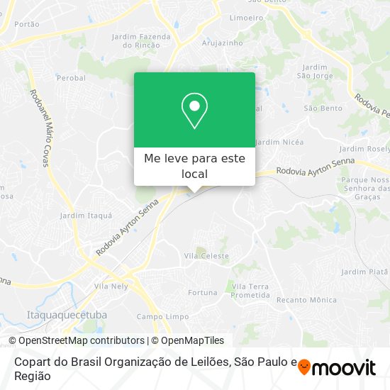 Copart do Brasil Organização de Leilões mapa