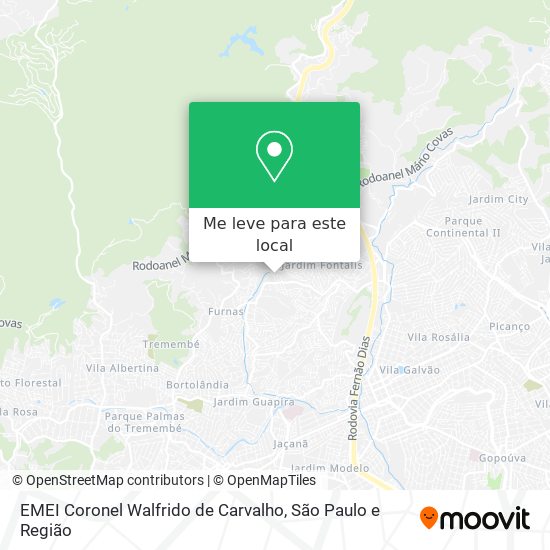 EMEI Coronel Walfrido de Carvalho mapa