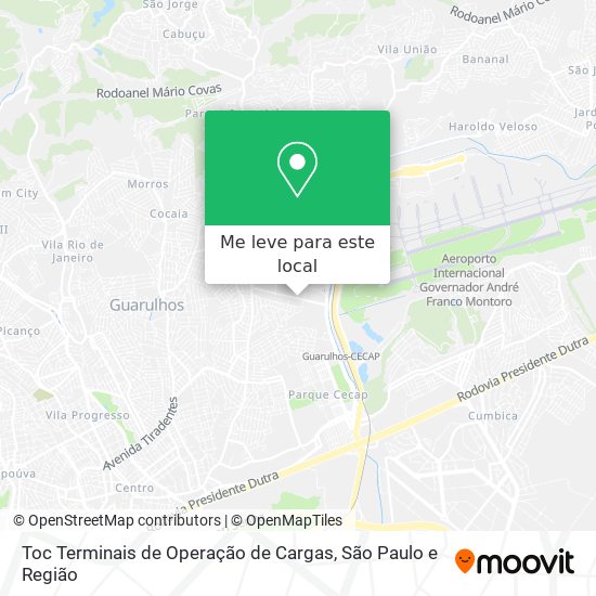 Toc Terminais de Operação de Cargas mapa