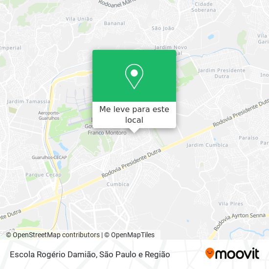 Escola Rogério Damião mapa