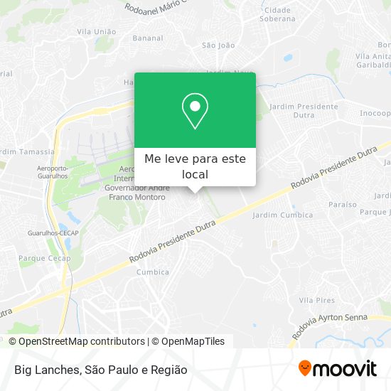 Big Lanches mapa
