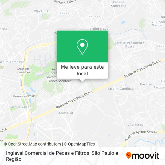 Inglaval Comercial de Pecas e Filtros mapa