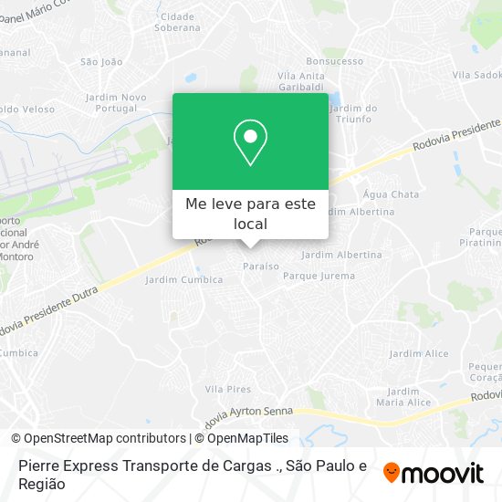 Pierre Express Transporte de Cargas . mapa