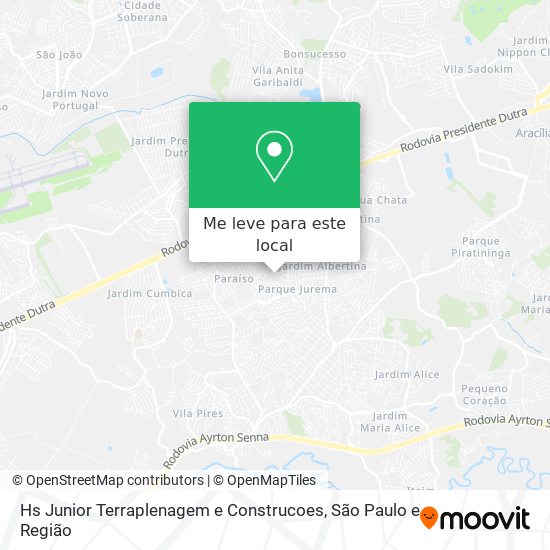 Hs Junior Terraplenagem e Construcoes mapa