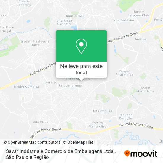 Savar Indústria e Comércio de Embalagens Ltda. mapa