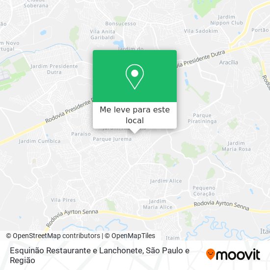 Esquinão Restaurante e Lanchonete mapa