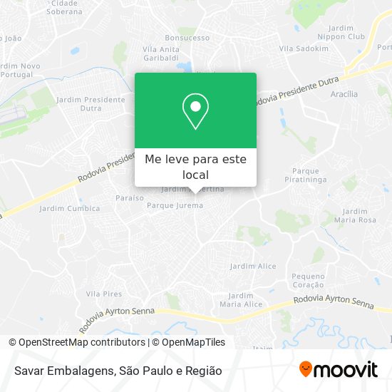 Savar Embalagens mapa