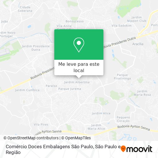 Comércio Doces Embalagens São Paulo mapa