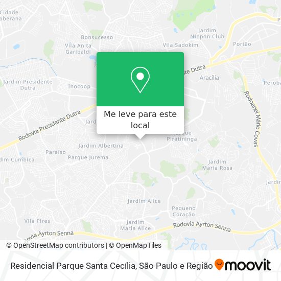 Residencial Parque Santa Cecília mapa
