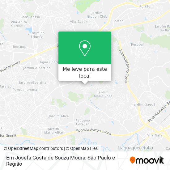 Em Joséfa Costa de Souza Moura mapa