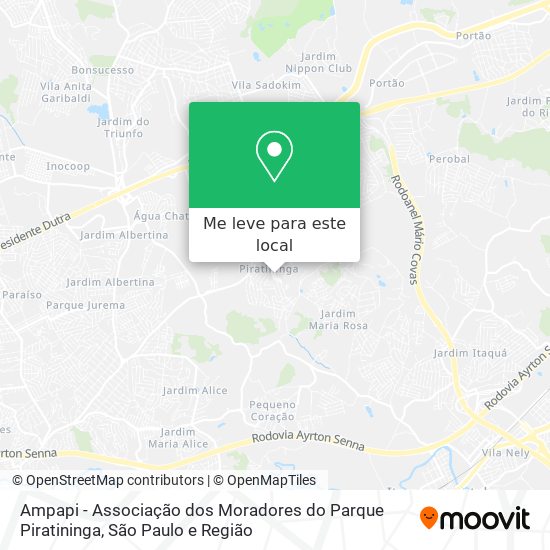 Ampapi - Associação dos Moradores do Parque Piratininga mapa