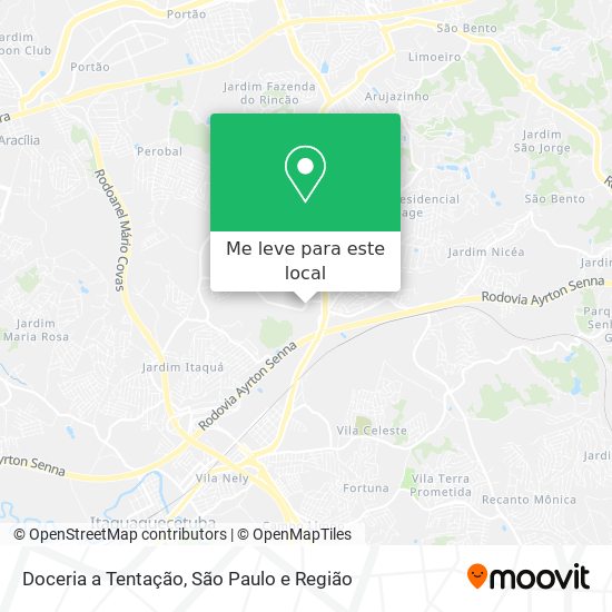 Doceria a Tentação mapa