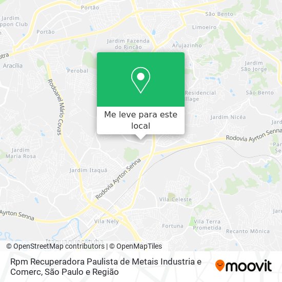 Rpm Recuperadora Paulista de Metais Industria e Comerc mapa