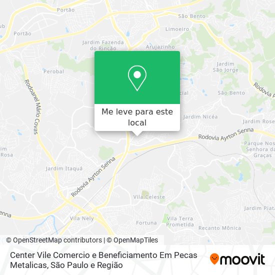 Center Vile Comercio e Beneficiamento Em Pecas Metalicas mapa