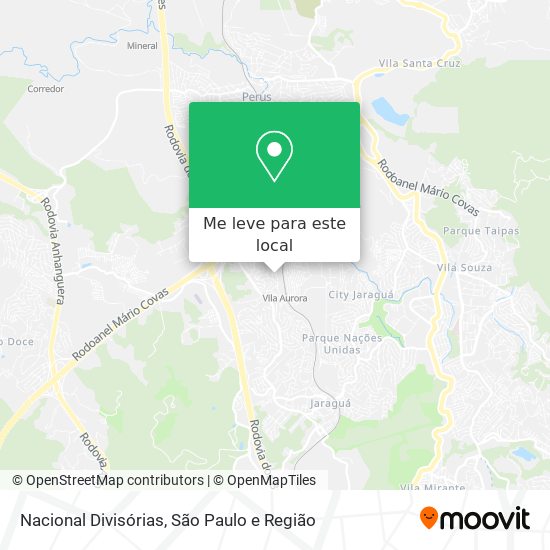 Nacional Divisórias mapa