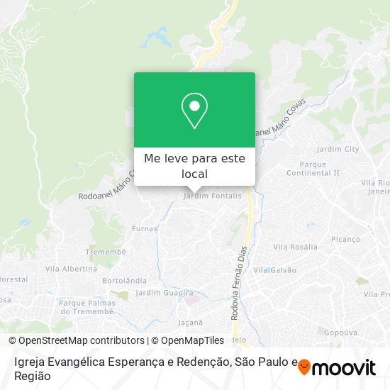 Igreja Evangélica Esperança e Redenção mapa