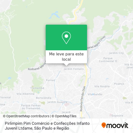 Pirlimpim Pim Comércio e Confecções Infanto Juvenil Ltdame mapa