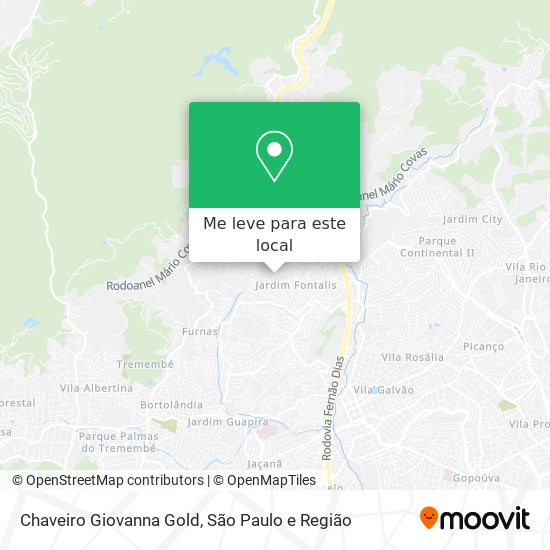 Chaveiro Giovanna Gold mapa