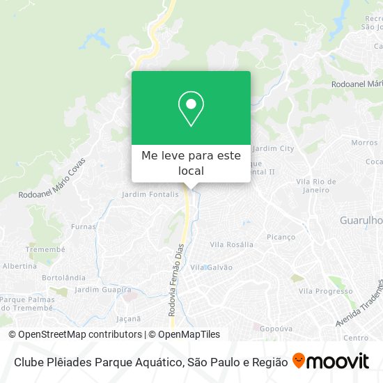 Clube Plêiades Parque Aquático mapa