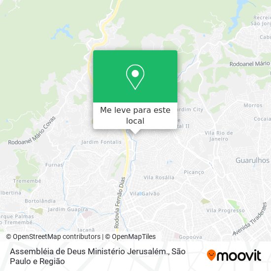 Assembléia de Deus Ministério Jerusalém. mapa