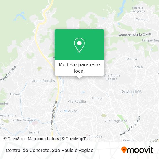 Central do Concreto mapa