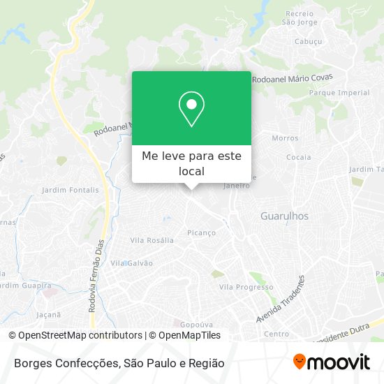 Borges Confecções mapa