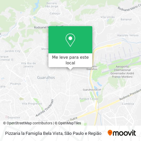 Pizzaria la Famiglia Bela Vista mapa