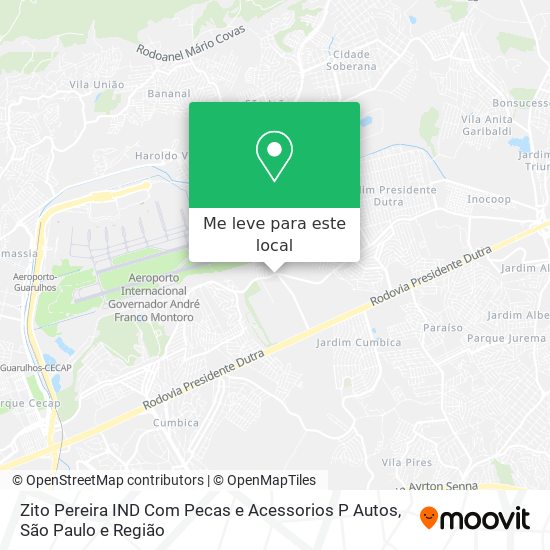 Zito Pereira IND Com Pecas e Acessorios P Autos mapa