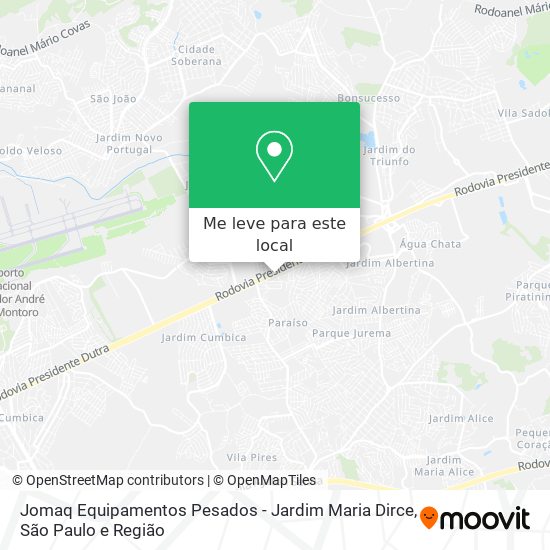 Jomaq Equipamentos Pesados - Jardim Maria Dirce mapa