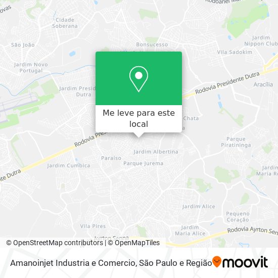 Amanoinjet Industria e Comercio mapa