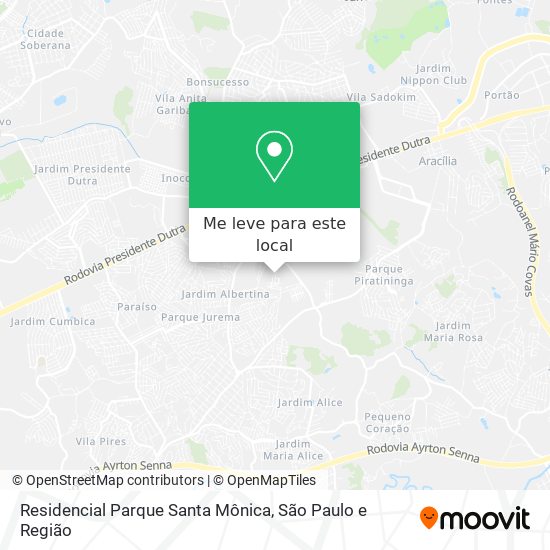 Residencial Parque Santa Mônica mapa