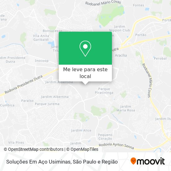 Soluções Em Aço Usiminas mapa