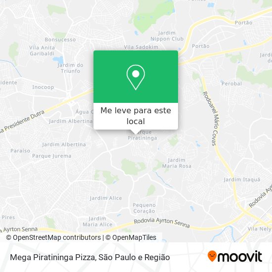 Mega Piratininga Pizza mapa