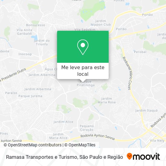 Ramasa Transportes e Turismo mapa