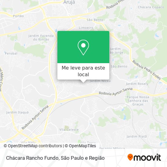 Chácara Rancho Fundo mapa