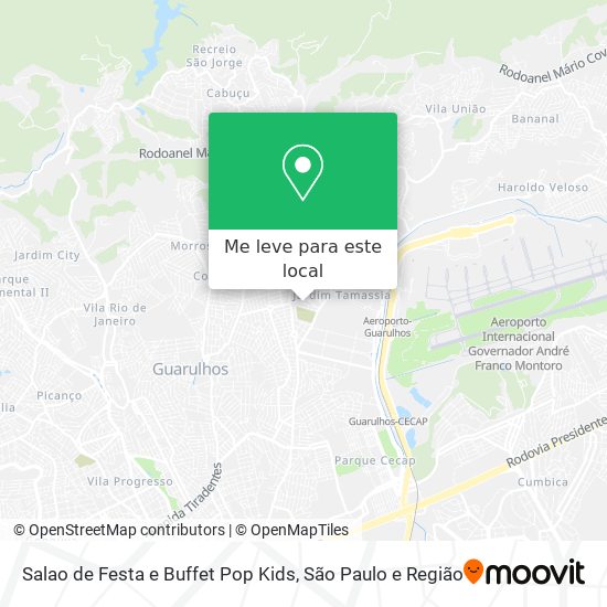Salao de Festa e Buffet Pop Kids mapa