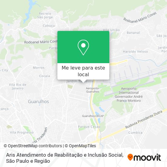 Aris Atendimento de Reabilitação e Inclusão Social mapa