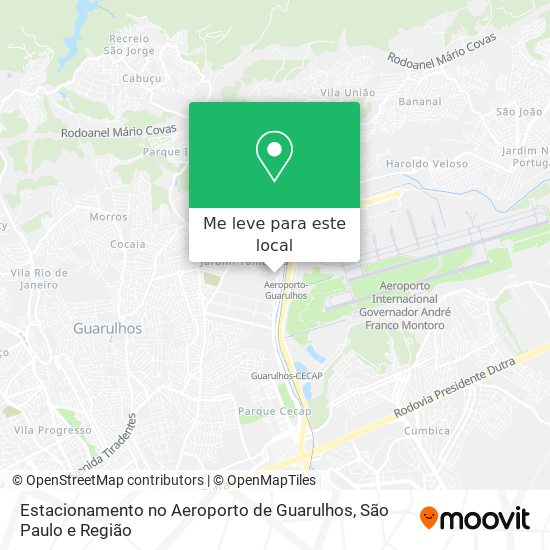 Estacionamento no Aeroporto de Guarulhos mapa