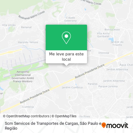 Scm Servicos de Transportes de Cargas mapa