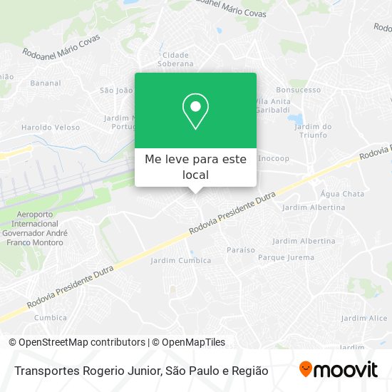 Transportes Rogerio Junior mapa